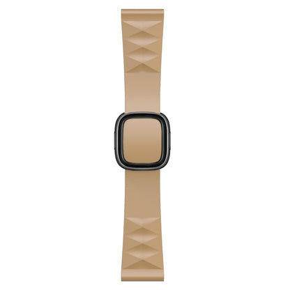 Modern Style Silicone Watch Band For Apple Watch Ultra 49mm&Watch Ultra 2 49mm / Series 9&8&7 45mm / SE 3&SE 2&6&SE&5&4 44mm / 3&2&1 42mm, Style:Black Buckle(Walnut) by bashfashion