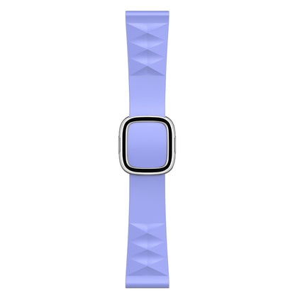 Modern Style Silicone Watch Band For Apple Watch Ultra 49mm&Watch Ultra 2 49mm / Series 9&8&7 45mm / SE 3&SE 2&6&SE&5&4 44mm / 3&2&1 42mm, Style:Silver Buckle(Purple) by bashfashion