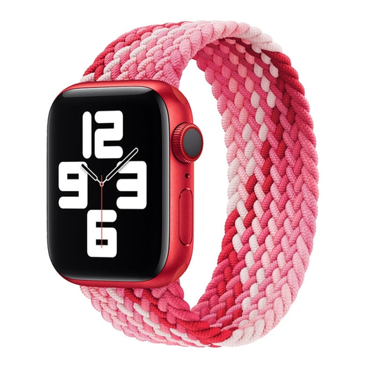Single Loop Weaving Nylon Watch Band, Size: S 135mm For Apple Watch Series 9&8&7 41mm / SE 3&SE 2&6&SE&5&4 40mm / 3&2&1 38mm(Strawberry Red) by bashfashion