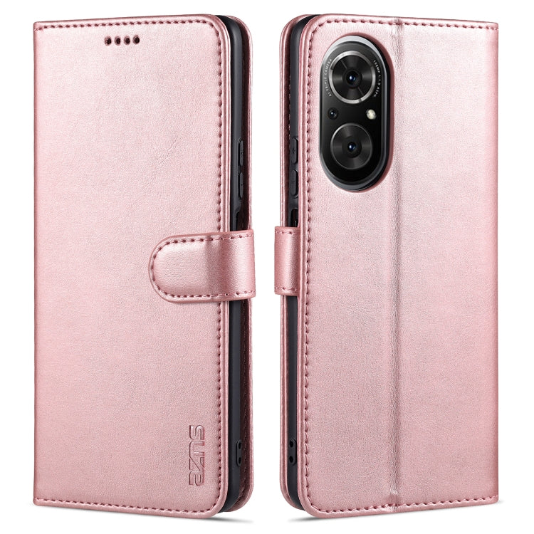 For Honor 50 SE AZNS Skin Feel Calf Texture Horizontal Flip Leather Case with Card Slots & Holder & Wallet(Rose Gold) by AZNS