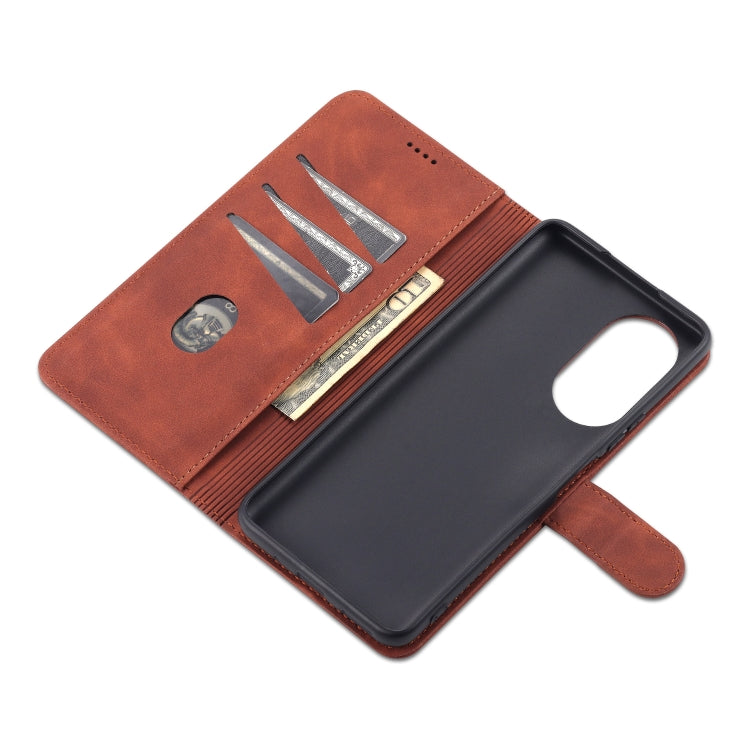 For Honor 50 SE AZNS Skin Feel Calf Texture Horizontal Flip Leather Case with Card Slots & Holder & Wallet(Rose Gold) by AZNS