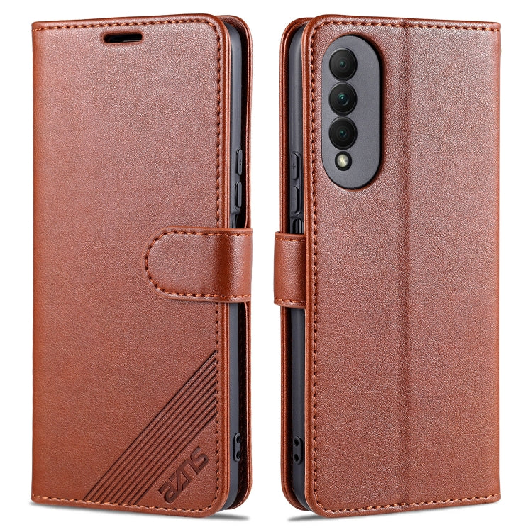 For Honor X20 SE AZNS Sheepskin Texture Horizontal Flip Leather Case with Holder & Card Slots & Wallet(Brown) by AZNS