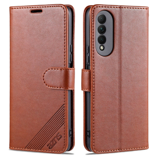 For Honor X20 SE AZNS Sheepskin Texture Horizontal Flip Leather Case with Holder & Card Slots & Wallet(Brown) by AZNS