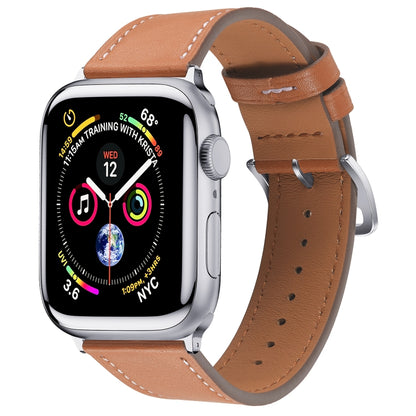 Small Waist Leather Watch Band For Apple Watch Ultra 49mm&Watch Ultra 2 49mm / Series 9&8&7 45mm / SE 3&SE 2&6&SE&5&4 44mm / 3&2&1 42mm(Brown) by bashfashion