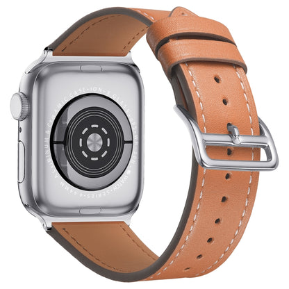 Small Waist Leather Watch Band For Apple Watch Ultra 49mm&Watch Ultra 2 49mm / Series 9&8&7 45mm / SE 3&SE 2&6&SE&5&4 44mm / 3&2&1 42mm(Brown) by bashfashion