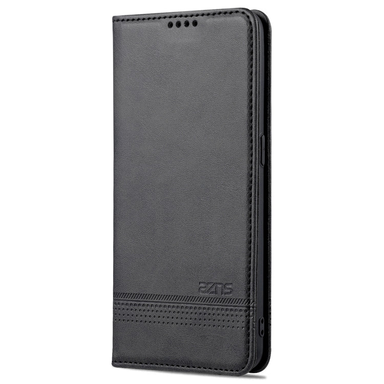 For OnePlus Nord CE 5G AZNS Magnetic Calf Texture Horizontal Flip Leather Case with Card Slots & Holder & Wallet(Black) by AZNS
