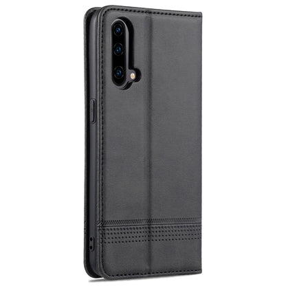 For OnePlus Nord CE 5G AZNS Magnetic Calf Texture Horizontal Flip Leather Case with Card Slots & Holder & Wallet(Black) by AZNS