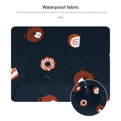 ST01DZ Lightweight Canvas Printed Laptop Bag, Size:14.1-15.4 inch(Flower Pink) by bashfashion