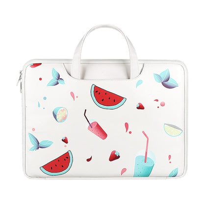 ST01KT Lightweight PU Printed Laptop Bag, Size:13.3 inch(Watermelon) by bashfashion
