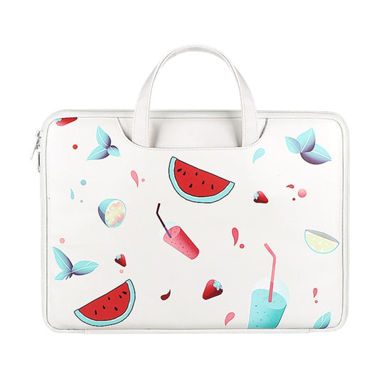ST01KT Lightweight PU Printed Laptop Bag, Size:13.3 inch(Watermelon) by bashfashion