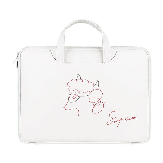 ST01KT Lightweight PU Printed Laptop Bag, Size:13.3 inch(Sheep Head) by bashfashion