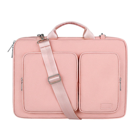 ST11 Polyester Thickened Laptop Bag with Detachable Shoulder Strap, Size:14.1-15.4 inch(Pink) by bashfashion