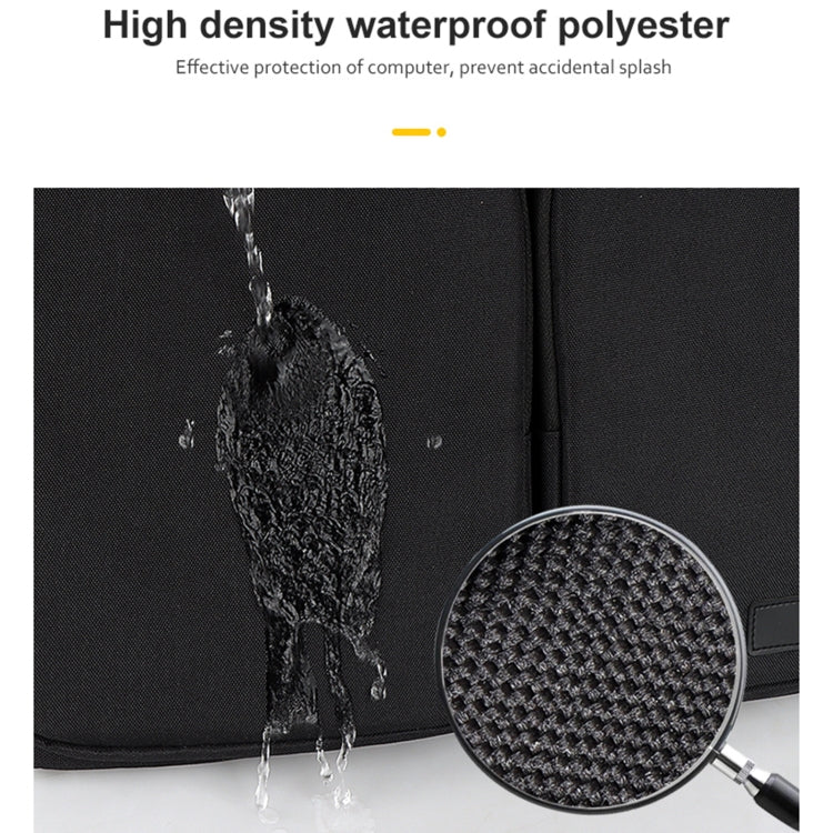 ST11 Polyester Thickened Laptop Bag with Detachable Shoulder Strap, Size:14.1-15.4 inch(Black) by bashfashion