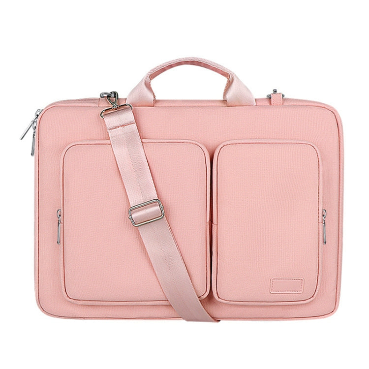 ST11 Polyester Thickened Laptop Bag with Detachable Shoulder Strap, Size:15.6 inch(Pink) by bashfashion