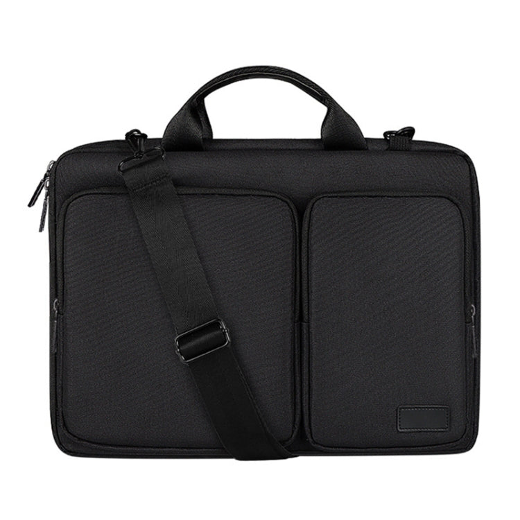 ST11 Polyester Thickened Laptop Bag with Detachable Shoulder Strap, Size:15.6 inch(Black) by bashfashion