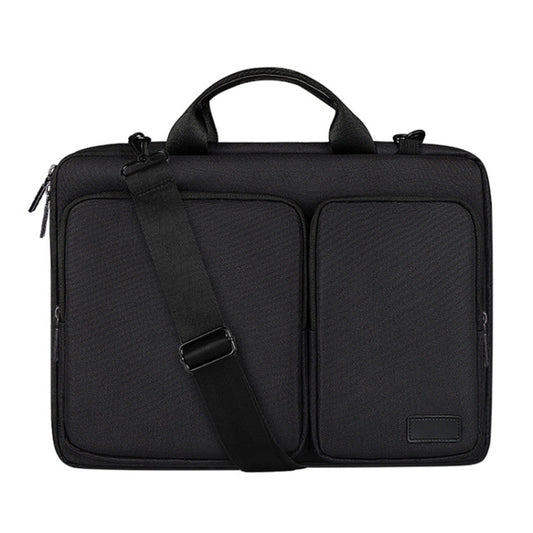 ST11 Polyester Thickened Laptop Bag with Detachable Shoulder Strap, Size:15.6 inch(Black) by bashfashion