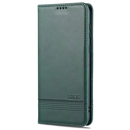For Huawei P50 AZNS Magnetic Calf Texture Horizontal Flip Leather Case with Card Slots & Holder & Wallet(Dark Green) by AZNS