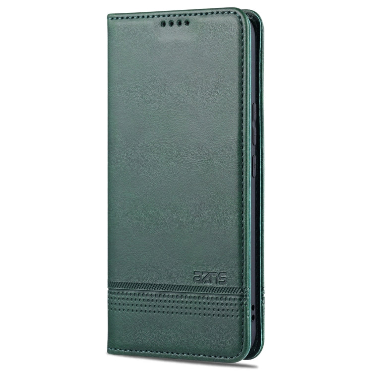 For Honor 50 Pro AZNS Magnetic Calf Texture Horizontal Flip Leather Case with Card Slots & Holder & Wallet(Dark Green) by AZNS