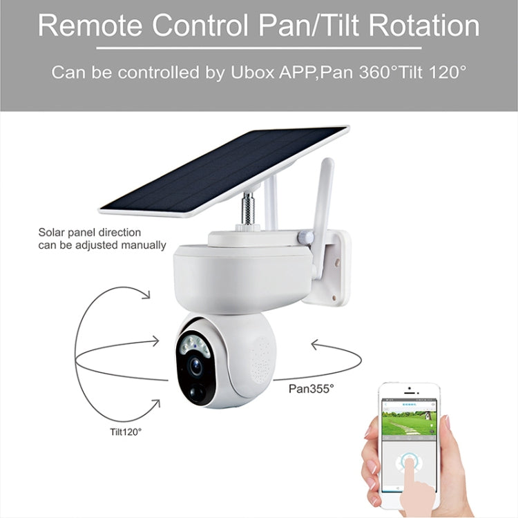 T24 1080P IP65 Waterproof Solar Smart PTZ Camera, Support Full-color Night Vision & Two-way Voice Intercom & AI Humanoid Detection Alarm, WiFi Version by bashfashion