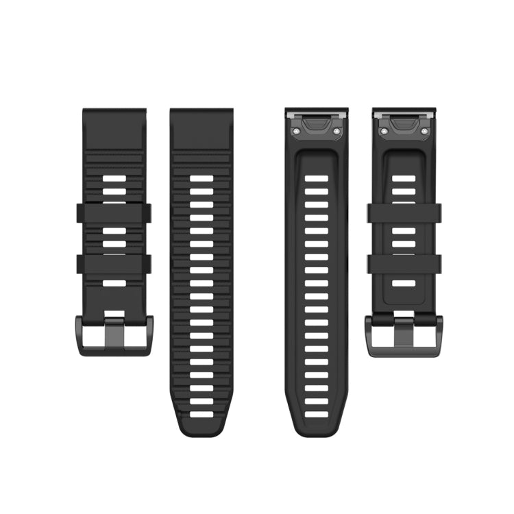 For Garmin Fenix 6 22mm Smart Watch Quick Release Silicon Watch Band(Black) by bashfashion