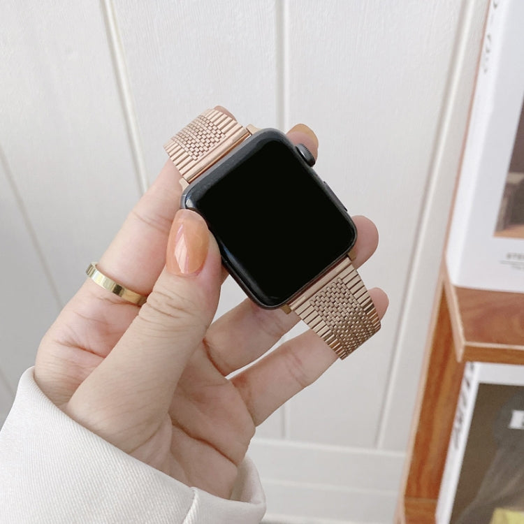 Small Waist Steel Watch Band For Apple Watch Series 9&8&7 41mm / SE 3&SE 2&6&SE&5&4 40mm / 3&2&1 38mm(Silver Black) by bashfashion