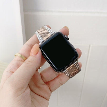 Small Waist Steel Watch Band For Apple Watch Series 9&8&7 41mm / SE 3&SE 2&6&SE&5&4 40mm / 3&2&1 38mm(Silver) by bashfashion