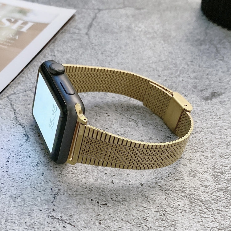 Small Waist Steel Watch Band For Apple Watch Ultra 49mm&Watch Ultra 2 49mm / Series 9&8&7 45mm / SE 3&SE 2&6&SE&5&4 44mm / 3&2&1 42mm(Gold) by bashfashion