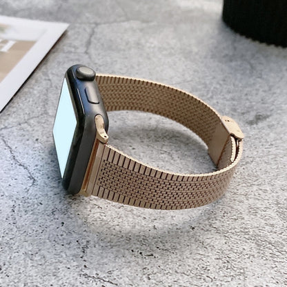 Small Waist Steel Watch Band For Apple Watch Ultra 49mm&Watch Ultra 2 49mm / Series 9&8&7 45mm / SE 3&SE 2&6&SE&5&4 44mm / 3&2&1 42mm(Rose Gold) by bashfashion