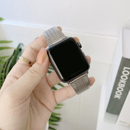 Small Waist Steel Watch Band For Apple Watch Ultra 49mm&Watch Ultra 2 49mm / Series 9&8&7 45mm / SE 3&SE 2&6&SE&5&4 44mm / 3&2&1 42mm(Rose Gold) by bashfashion