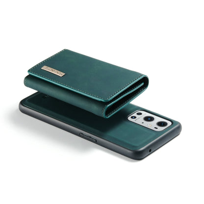 For OnePlus 9 Pro DG.MING M1 Series 3-Fold Multi Card Wallet Back Cover Shockproof Case with Holder Function(Green) by DG.MING