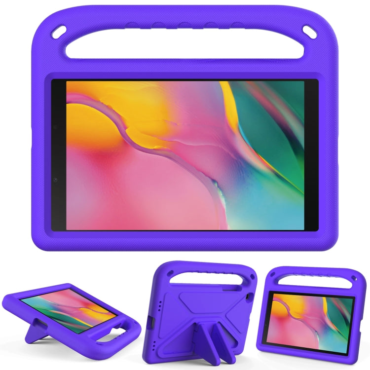 For Samsung Galaxy Tab A 8.0 2019 SM-T290 / SM-T295 Handle Portable EVA Shockproof Anti Falling Protective Case with Triangle Holder(Purple) by bashfashion
