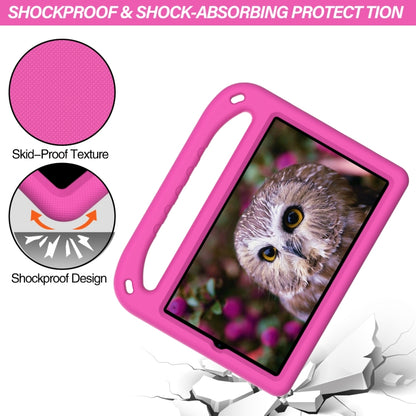 For Samsung Galaxy Tab A 8.4 2020 SM-T307U Handle Portable EVA Shockproof Anti Falling Protective Case with Triangle Holder(Rose Red) by bashfashion