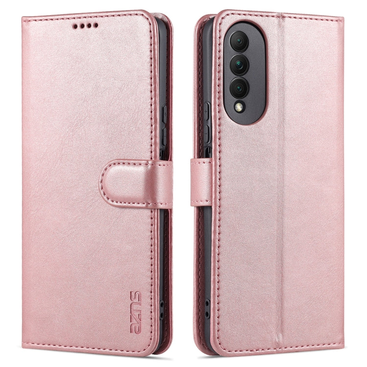 For Honor X20 SE AZNS Skin Feel Calf Texture Horizontal Flip Leather Case with Card Slots & Holder & Wallet(Rose Gold) by AZNS