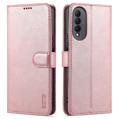 For Honor X20 SE AZNS Skin Feel Calf Texture Horizontal Flip Leather Case with Card Slots & Holder & Wallet(Rose Gold) by AZNS