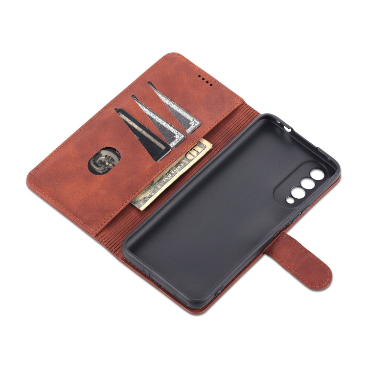 For Honor X20 SE AZNS Skin Feel Calf Texture Horizontal Flip Leather Case with Card Slots & Holder & Wallet(Rose Gold) by AZNS