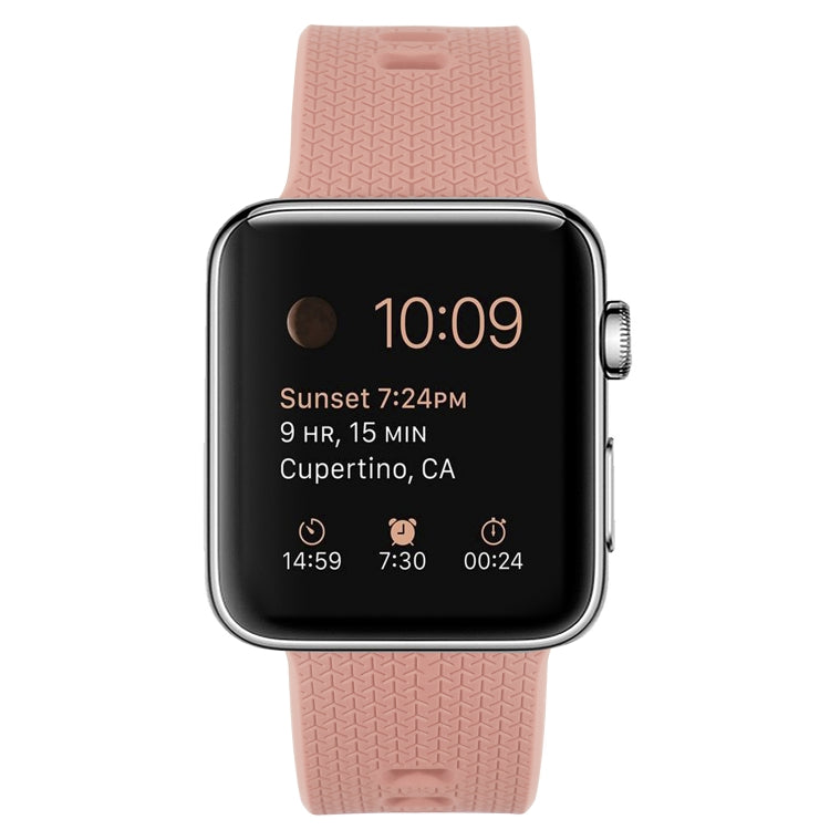 Silicone Watch Band For Apple Watch Ultra 49mm&Watch Ultra 2 49mm / Series 9&8&7 45mm / SE 3&SE 2&6&SE&5&4 44mm / 3&2&1 42mm(Retro Rose) by bashfashion
