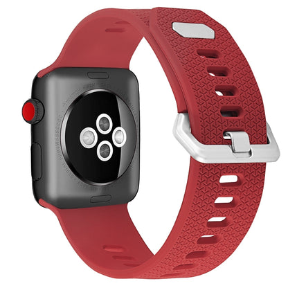 Silicone Watch Band For Apple Watch Ultra 49mm&Watch Ultra 2 49mm / Series 9&8&7 45mm / SE 3&SE 2&6&SE&5&4 44mm / 3&2&1 42mm(Red) by bashfashion