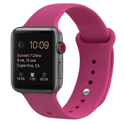 Silicone Watch Band For Apple Watch Ultra 49mm&Watch Ultra 2 49mm / Series 9&8&7 45mm / SE 3&SE 2&6&SE&5&4 44mm / 3&2&1 42mm(Pink) by bashfashion