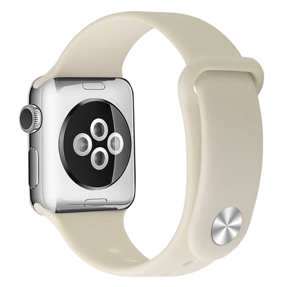 Silicone Watch Band For Apple Watch Ultra 49mm&Watch Ultra 2 49mm / Series 9&8&7 45mm / SE 3&SE 2&6&SE&5&4 44mm / 3&2&1 42mm(Antique White) by bashfashion