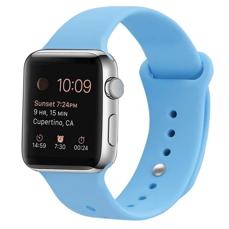 Silicone Watch Band For Apple Watch Ultra 49mm&Watch Ultra 2 49mm / Series 9&8&7 45mm / SE 3&SE 2&6&SE&5&4 44mm / 3&2&1 42mm(Blue) by bashfashion
