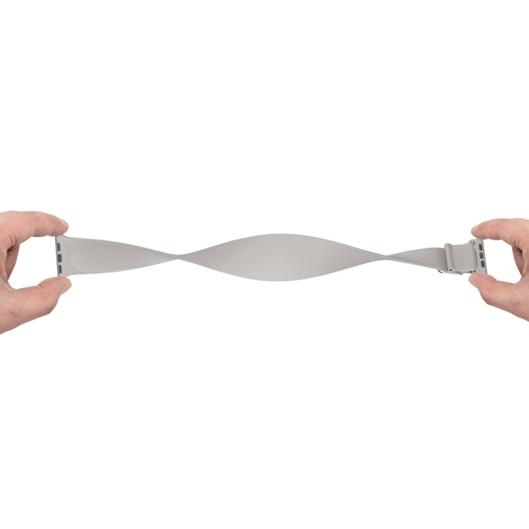 Elasticity Silicone Strap Watch Band For Apple Watch Ultra 49mm&Watch Ultra 2 49mm / Series 9&8&7 45mm / SE 3&SE 2&6&SE&5&4 44mm / 3&2&1 42mm(Grey) by bashfashion