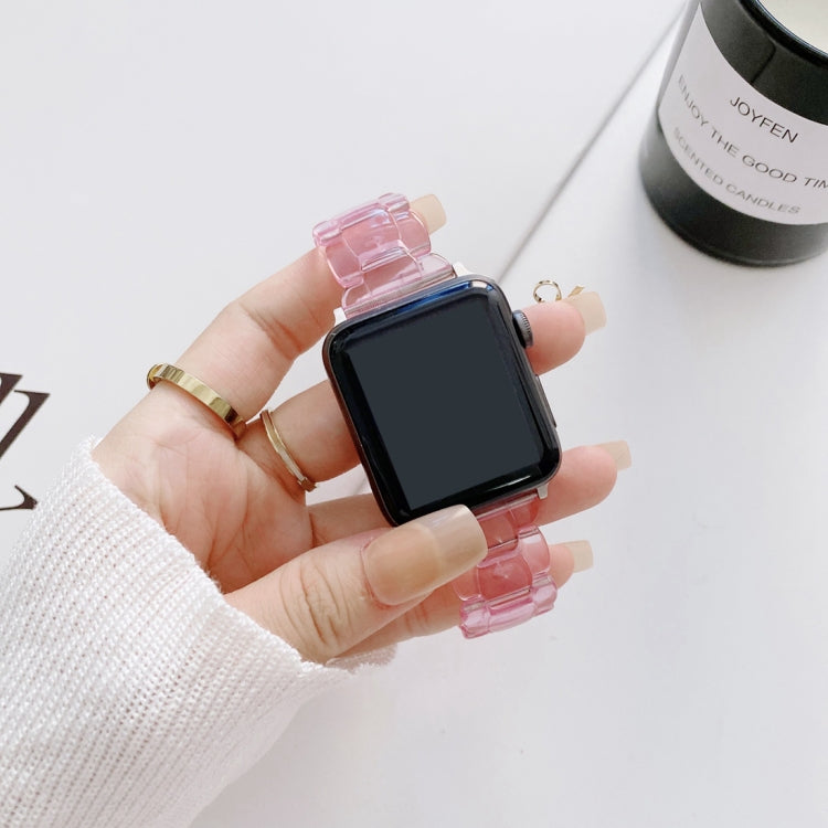 Resin Watch Band For Apple Watch Ultra 49mm&Watch Ultra 2 49mm / Series 9&8&7 45mm / SE 3&SE 2&6&SE&5&4 44mm / 3&2&1 42mm(Pink) by bashfashion