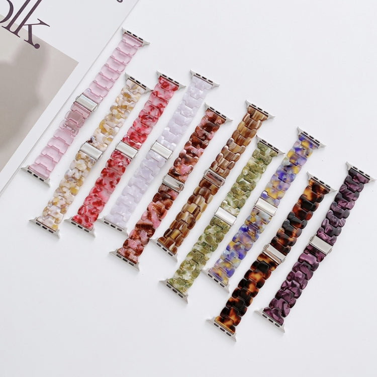 Resin Watch Band For Apple Watch Ultra 49mm&Watch Ultra 2 49mm / Series 9&8&7 45mm / SE 3&SE 2&6&SE&5&4 44mm / 3&2&1 42mm(Pink Black) by bashfashion