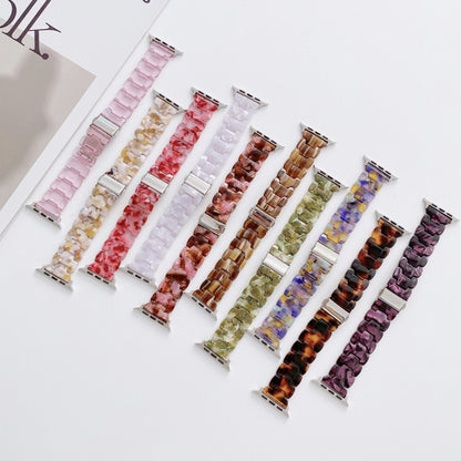 Resin Watch Band For Apple Watch Ultra 49mm&Watch Ultra 2 49mm / Series 9&8&7 45mm / SE 3&SE 2&6&SE&5&4 44mm / 3&2&1 42mm(White Green) by bashfashion