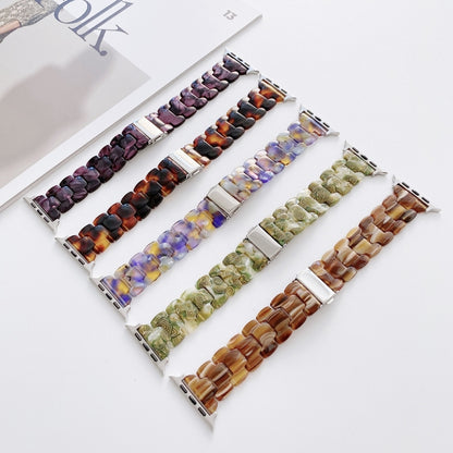 Resin Watch Band For Apple Watch Ultra 49mm&Watch Ultra 2 49mm / Series 9&8&7 45mm / SE 3&SE 2&6&SE&5&4 44mm / 3&2&1 42mm(White Blue) by bashfashion