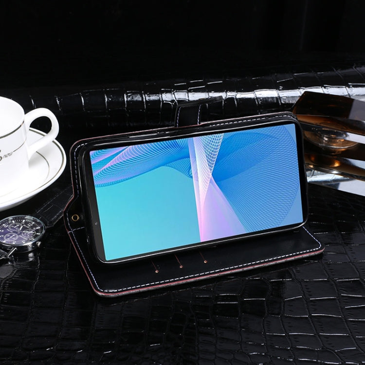 For Sony Xperia 10 III idewei Crocodile Texture Horizontal Flip Leather Case with Holder & Card Slots & Wallet(Dark Blue) by idewei