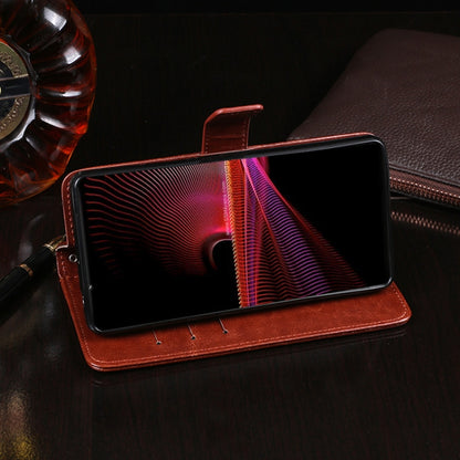 For Sony Xperia 5 III idewei Crazy Horse Texture Horizontal Flip Leather Case with Holder & Card Slots & Wallet(Blue) by idewei