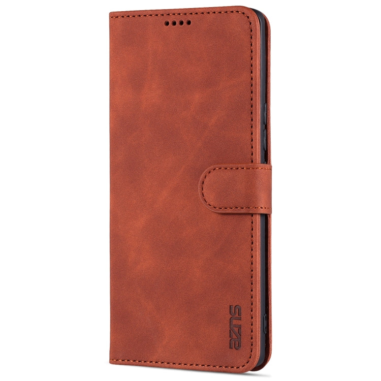 For Honor 50 Pro AZNS Skin Feel Calf Texture Horizontal Flip Leather Case with Card Slots & Holder & Wallet(Brown) by AZNS