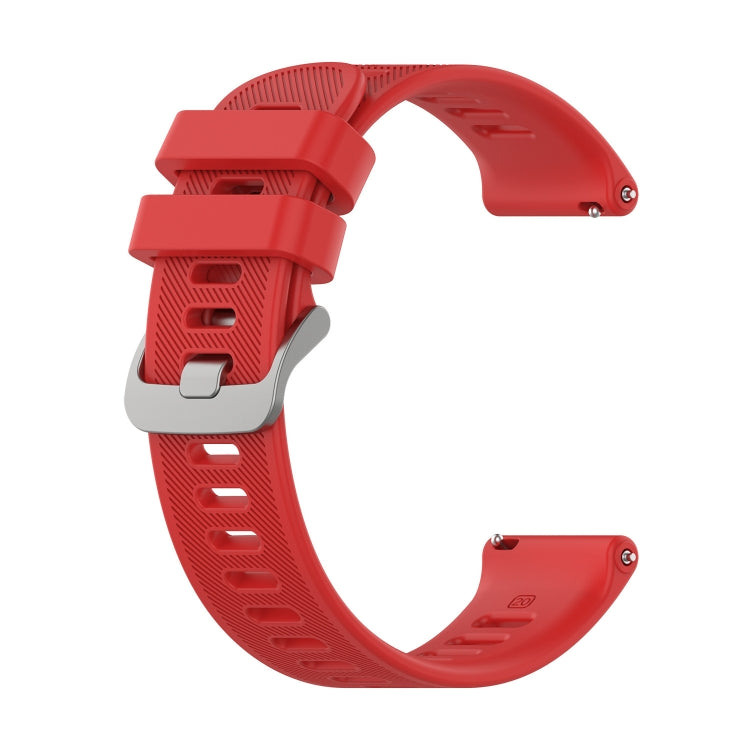 For Garmin Forerunner 158 / 55 Twill Silicone Watch Band(Red) by bashfashion