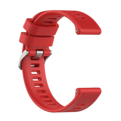 For Garmin Forerunner 158 / 55 Twill Silicone Watch Band(Red) by bashfashion